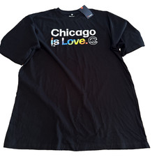 Men's Black Chicago Sky City Pride T-Shirt 2XLT Tall