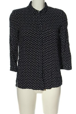 ZARA BASIC Hemd-Bluse Damen Bluse Gr. DE 36 schwarz-weiß Business-Look