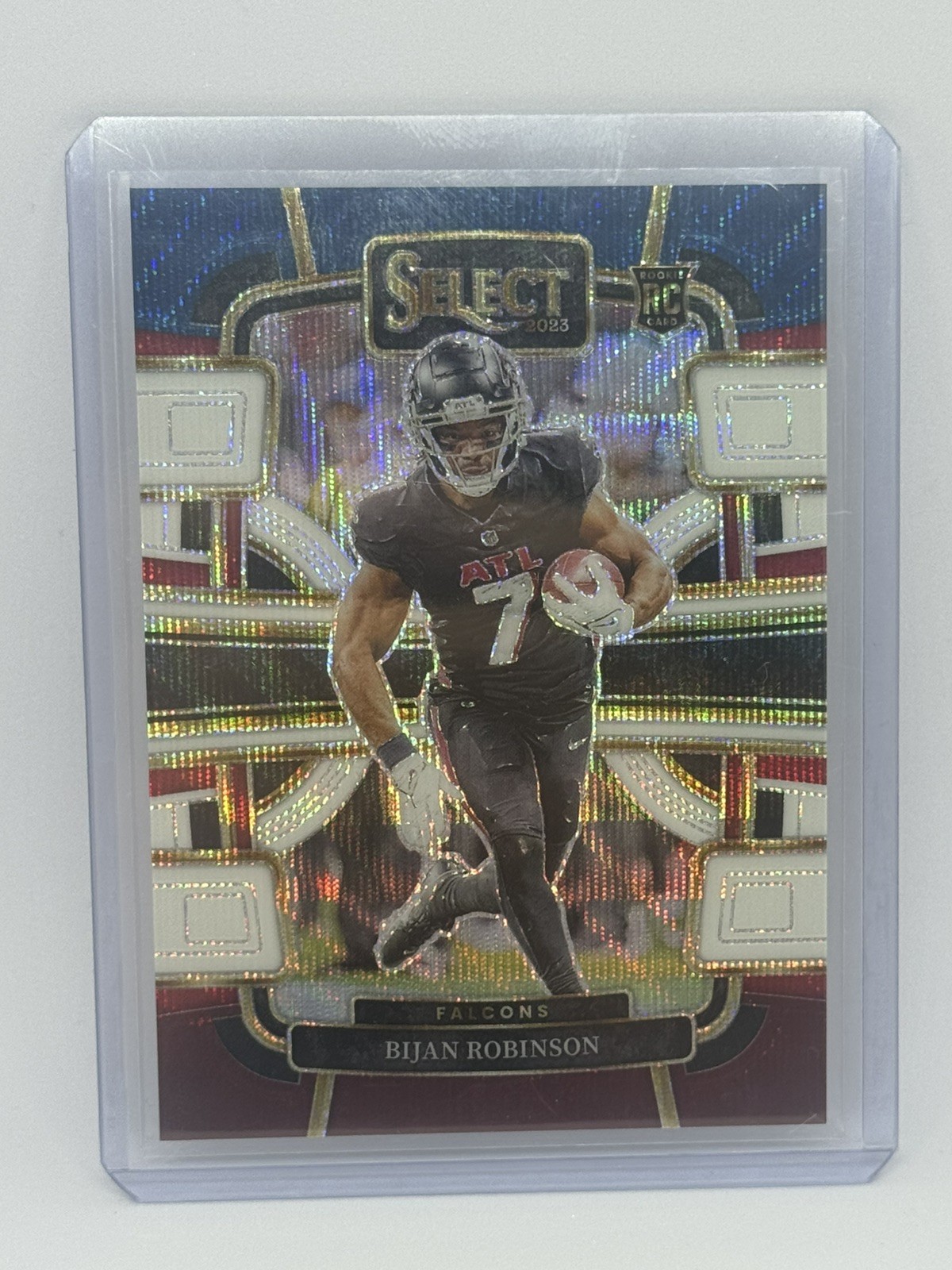 2023 Panini Select - Concourse Bijan Robinson #4 Tri-Color Prizm /259 (RC)
