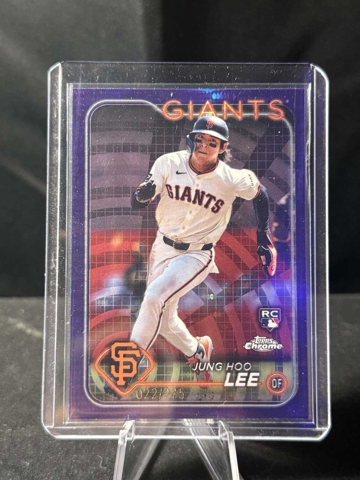 2024 Topps Chrome - Jung-Hoo Lee #201 Purple Sonar Refractor /275 (RC)