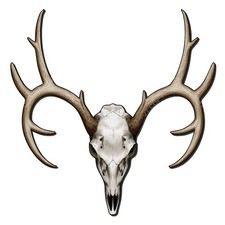Deer Skull Decal Vinyl Sticker For Car Truck Laptop Window Outdoor Hunter Gift
