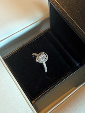 pre owned platinum diamond ring size M