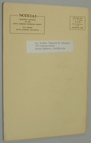 Collection of 2 Different Santa Barbara Historical Society Noticias Very Rare - Picture 3 of 15