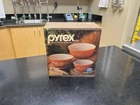 NOS Vintage Pyrex Autum Harvest 3pc Mixing Bowl Set SEALED