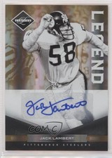 2011 Panini Limited Legends Monikers Gold 9/10 Jack Lambert #105 Auto HOF 0l8