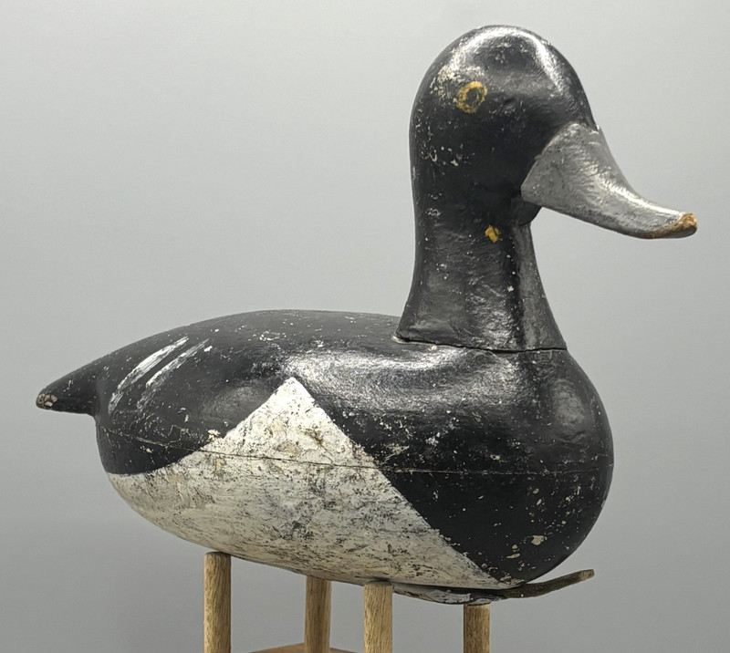 ***ILLINOIS RIVER*** HOLLOW CARVED BLUEBILL DRAKE VINTAGE DUCK DECOY