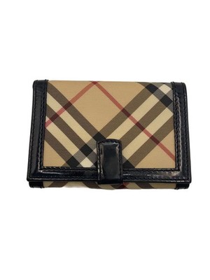 BURBERRY ESTABLISHED 1856 Nova Check Tri-fold Wallet, Canvas, BEG Check, Women's
