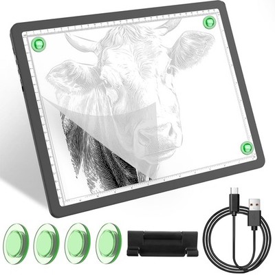 Rechargeable A4 Light Box for Tracing,Ultra-Thin 9000LUX Super Bright Wireles...