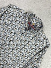 Robert Graham Shirt Mens XL Multicolor Geometric Flip Cuff Long Sleeve Button Up