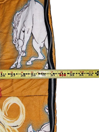 Vintage MCM White Mustangs Girl With Horse Sleeping Bag 1960s Horse RARE! - Picture 7 of 7