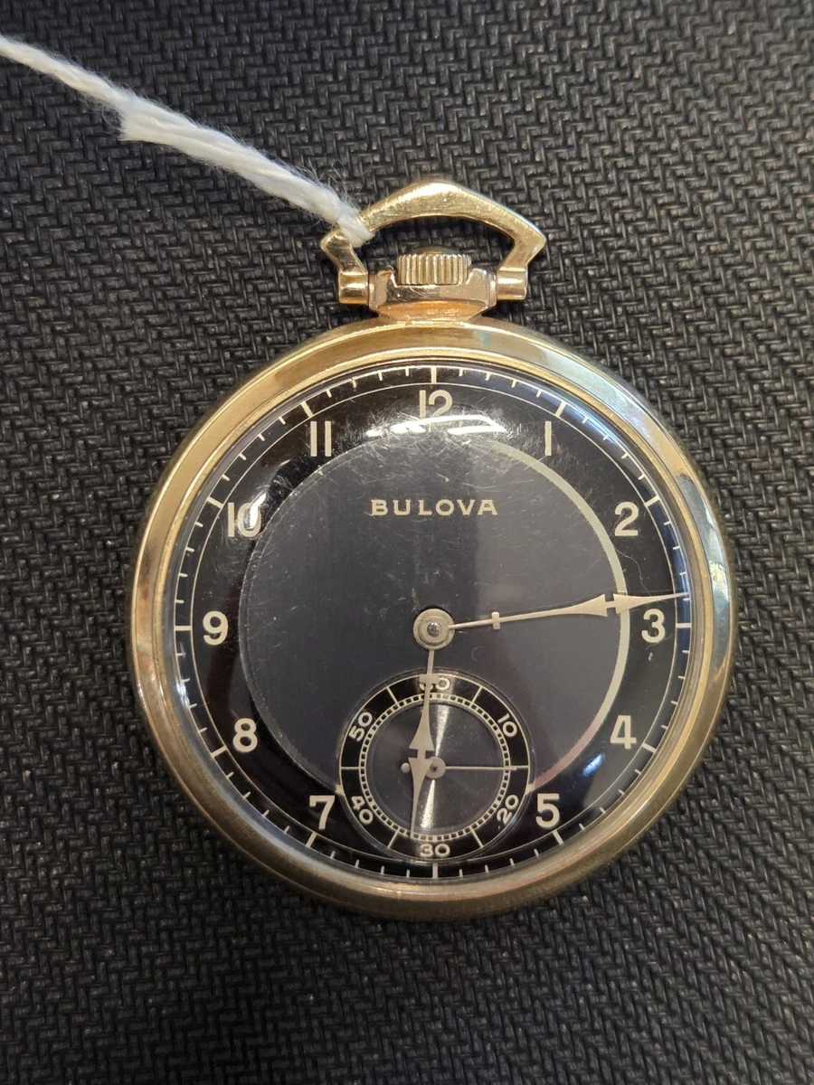 Bulova Open Face Pocket Watch Pocket Watches with Vintage  display picture 2