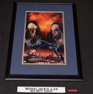 Testament by Fire AUTOGRAPHED Robert O'Reilly & JG Hertzler 8x10 B&W Photograph