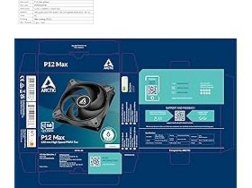ARCTIC P12 Max - PC Lüfter, High-Performance 120 mm Gehäuselüfter, PWM-gesteuert - Afbeelding 7 van 8