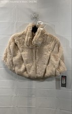 Tahari Arthur S Levine Women's Faux Fur Capelet Shrug Beige NWT Size L
