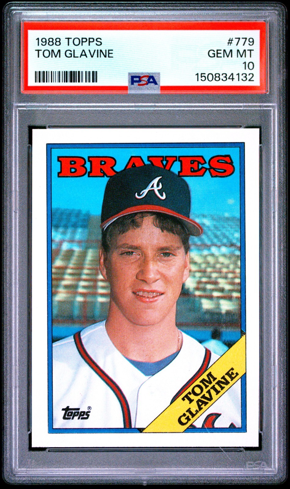 1988 Topps HOF Tom Glavine (Atlanta Braves) PSA 10 GEM MINT - BRAND NEW SLAB!!