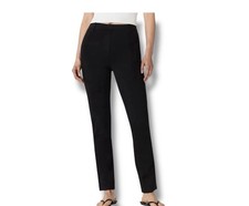 Quince women’s Ultra-Stretch Ponte Straight Leg Pants Pull On Black Size XL NWT