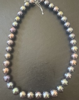 Flawless 10mm Natural Color Peacock Pearls…Rare no flaws.