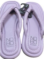 No Boundaries Women Lavender-Thong Flip Flop Sandals Memory Foam Size 8