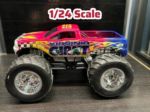 2004 Vintage Mattel Monster Jam 1/24 Virginia Giant Monster Truck Diecast Car.