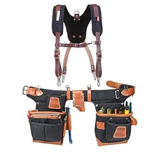Occidental Leather 9850 Adjust-to-Fit Fat Lip Tool Belt Set Black Bundle w/ 5055