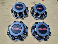 99 - 08 Gmc Sierra Yukon Van 2500 16 Alloy Wheel Chrome Center Caps 8 Lug Set