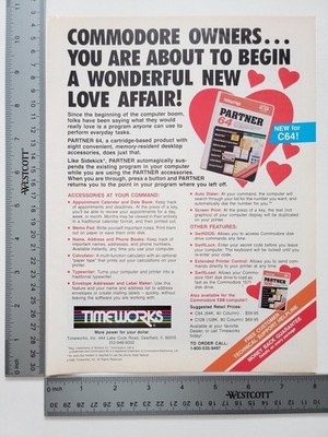Partner 64 Vintage Commodore 64 Computer Pc Print Advertisement