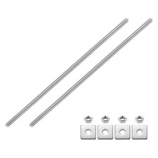2Pcs Fully Threaded Rod, M6 x 190mm 304 Stainless Steel with Nuts Washers