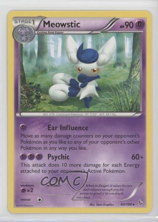 2014 Pokemon XY - Flashfire Meowstic #43 01dr