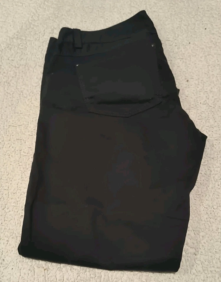 Express Editor Mujer Talla 10 Negro Pierna Recta Tobillo Pantalón Foto 4 de 4