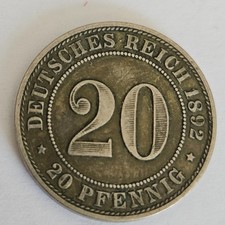 20 Pfennig 1892 A Kaiserreich.