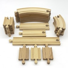 Thomas Friends BRIO Wooden Railway Mixed Lot of 20 Wood Tracks Curved Straight
