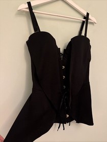 Agent Provocateur Tagged New Black Pearse Corset -  AP4 UK Size 12 US Size 8
