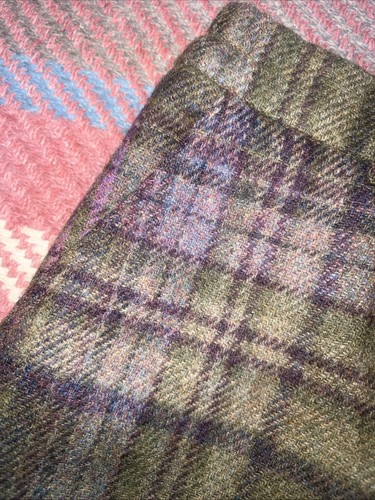 The House of Bruar Green Check 100% Pure New Wool Pencil Skirt Size 14 Lined - Picture 3 of 13