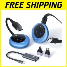 4K Decode Wireless HDMI Kit with USB-C Adapter - Hassle-Free Setup, 1080P Output