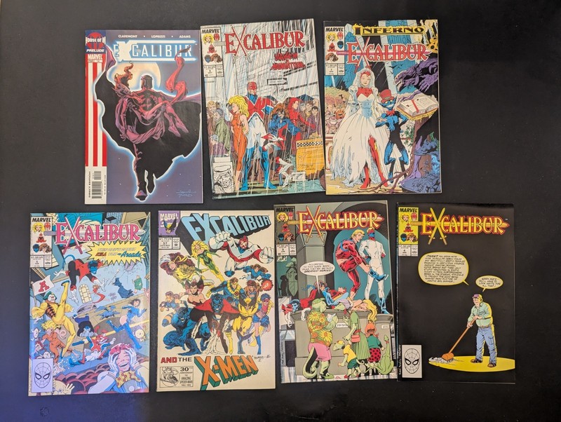 Excalibur Lot of 7 Marvel Comics Collectible Claremont X-Men Captain Britain