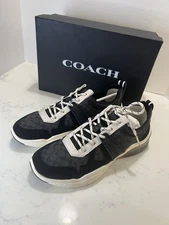 Coach Men's Black and White Sneakers