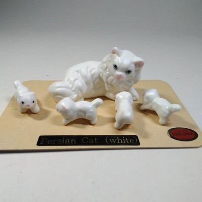 Persian cat Ornament 1.5-3.5cm/0.59-1.37'' 5pcs set Kato Kogei Collaboration