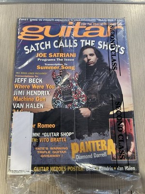 Guitar Magazine August 1992 With Poster Joe Satriani Pantera
