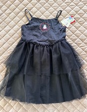 Miffy Girls Black Tulle Fit & Flare Sleeveles...