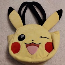 Winking Pikachu Plush Tote Bag Bioworld Nintendo Pokemon 2024 Unused.