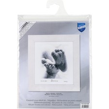 Counted Cross Stitch Kit Little Baby Feet 7.2" x 8"