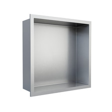 Wall Niche Inset 300 x 300mm Silver Chrome Shower Bathroom Recessed Storage Unit