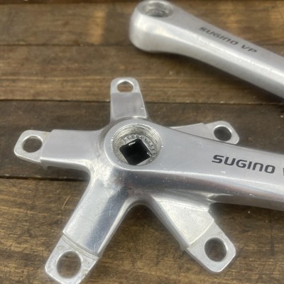 Pédalier Vélo Route Sugino VP 170mm - 110 BCD Triple, Carré Conique - Japonais, Occasion