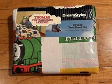 VINTAGE 1992 Thomas The Tank Engine 3 Piece Twin Sheet Set Dreamstyles by Bibb