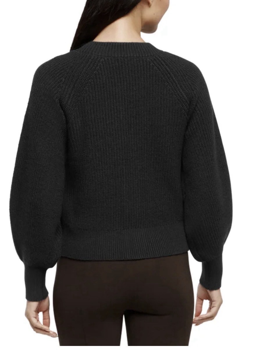 NWT Banana Republic Women's Chunky Knit Button Front Cardigan, Black, Sz Medium