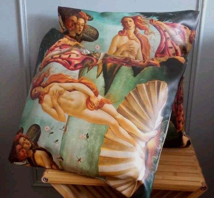 Housse de coussin Vénus 40x40 fait main, idée cadeau pendaison de crémaillère originale
