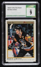 1990-91 O-Pee-Chee Premier Mario Lemieux #63 CSG 9 Mint HOF 0r2f