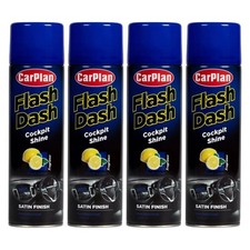 CarPlan FSC506 Flash Dash Satin Dashboards Interior Cleaner Citrus - 500ml x 4