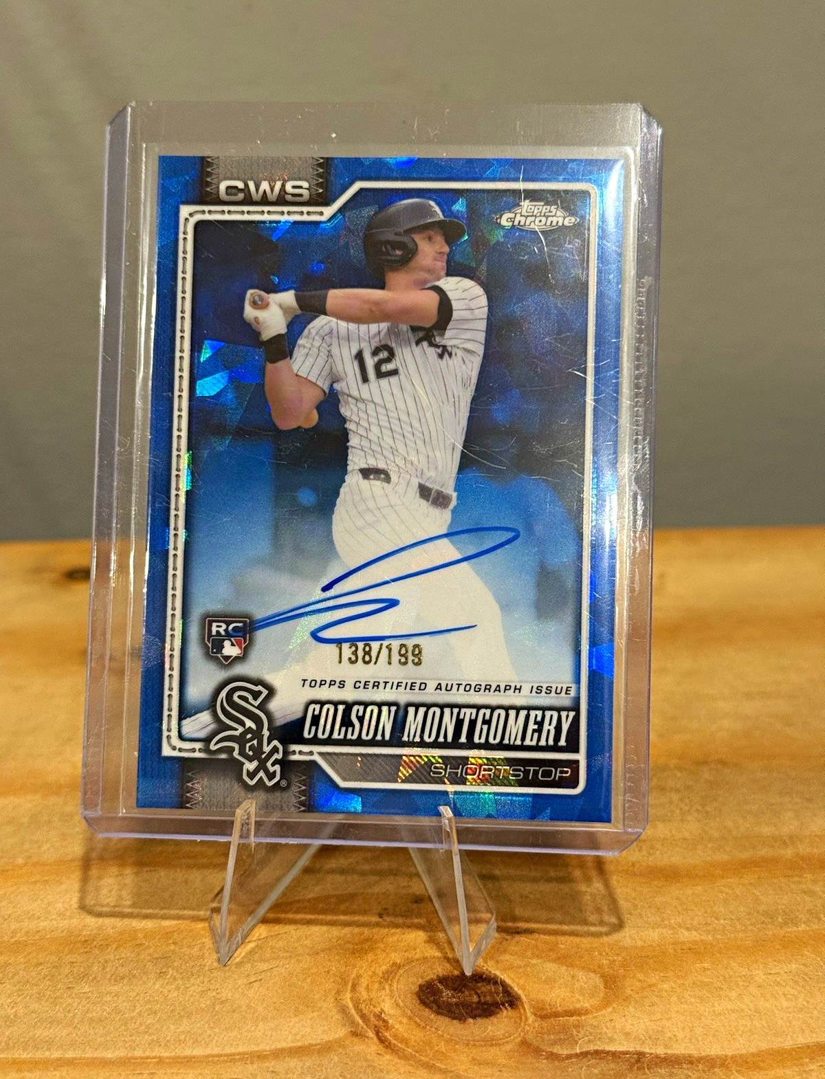 2026 Topps Chrome Sapphire Colson Montgomery Rookie Auto Blue Refractor 138/199