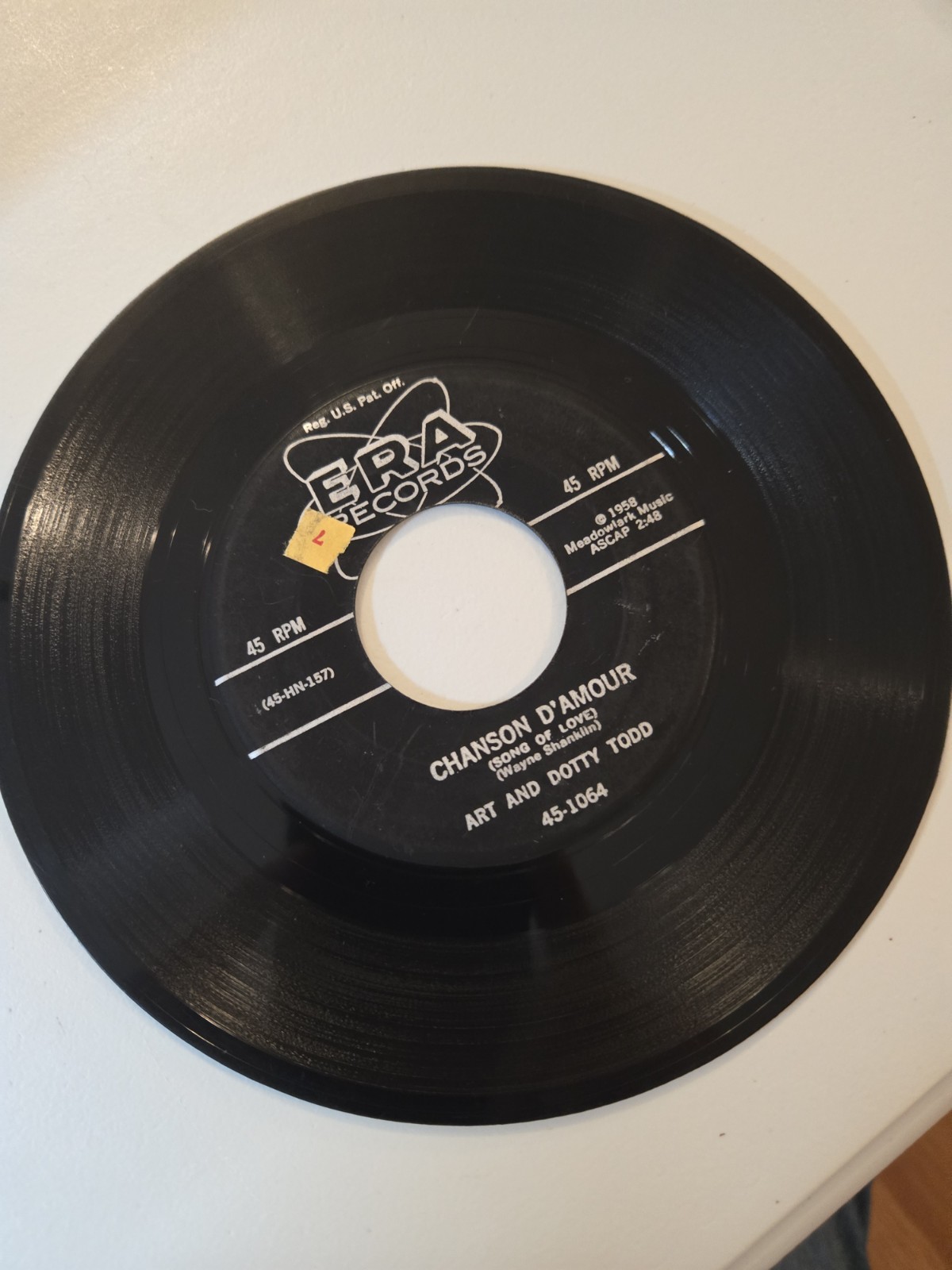 Art And Dotty Todd Chanson D' Amour/Along The Trail With You 45-1064 45 RPM ...